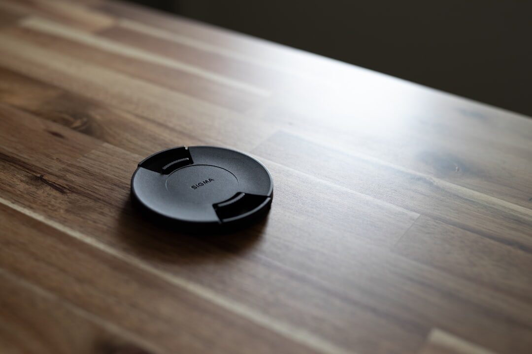 wireless charging pad on table
