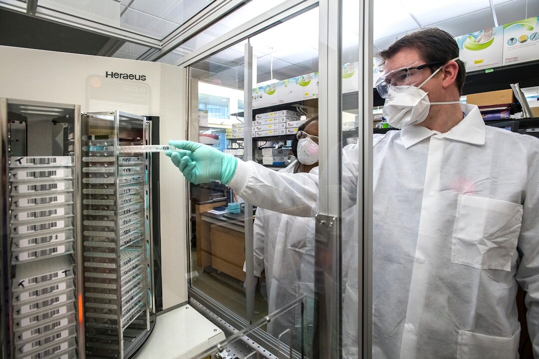 scientist testing battery prototype